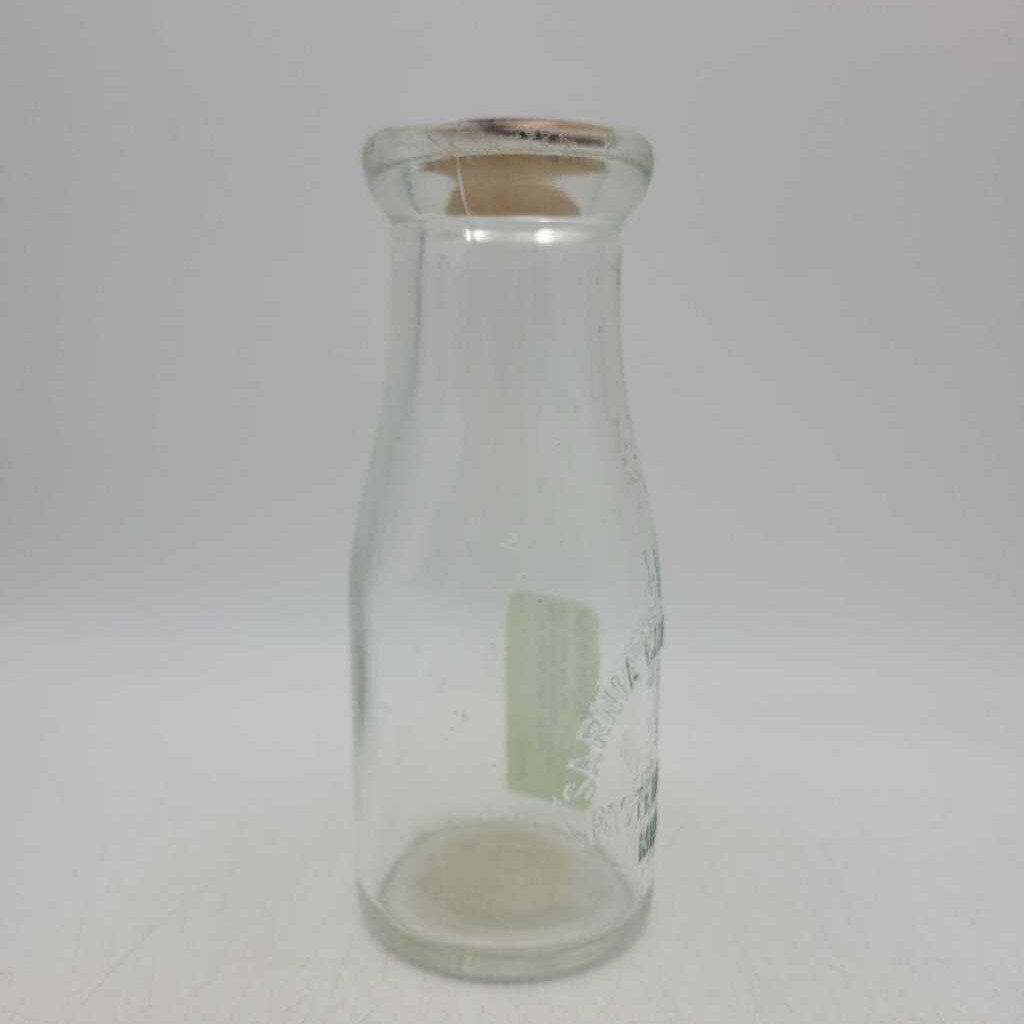 Sarnia Dairy 1/2 Pint Milk bottle embossed (YVO) 602