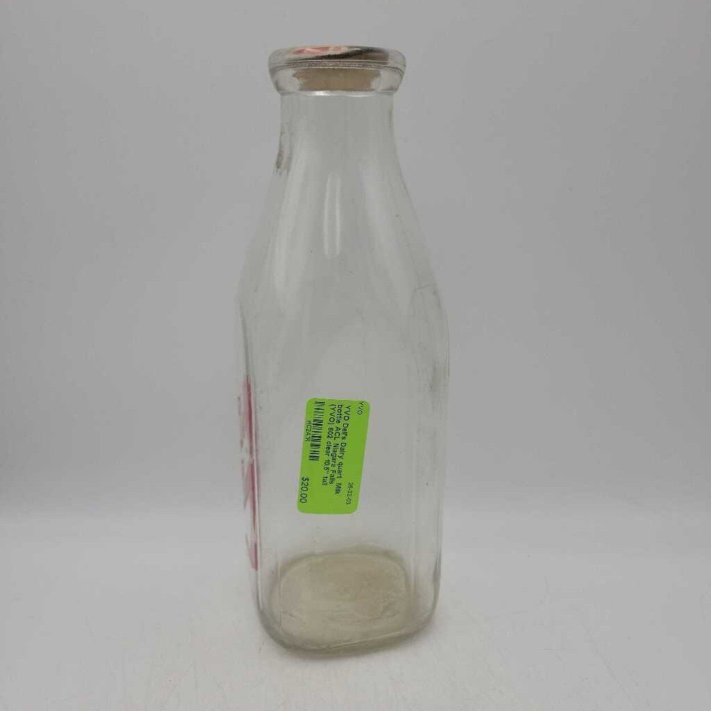 Dell's Dairy quart Milk bottle ACL Niagara Falls (YVO) 602