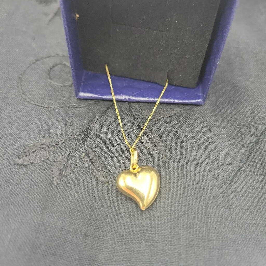 18k Yellow Gold Heart 10K Chain (JL)