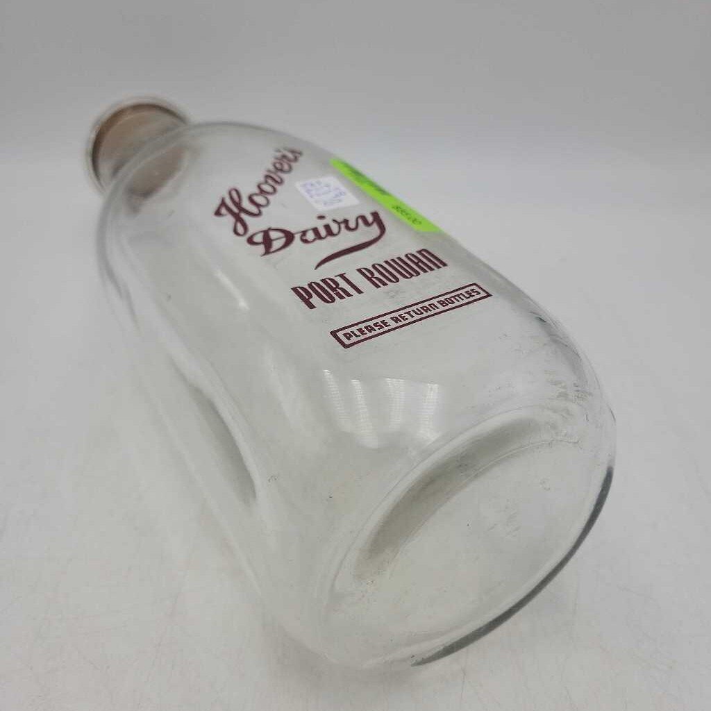 Hoover's Dairy Quart Milk Bottle (JEF)
