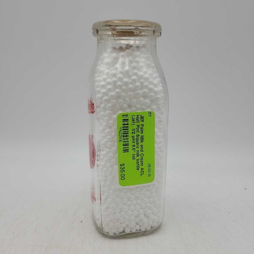 Palm Milk and Cream ACL Half Pint Square milk bottle (Jef)