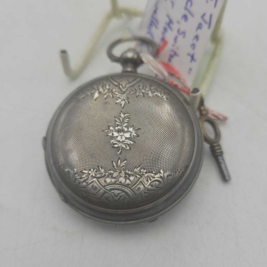 S.F. Jacot Full Silver Hunter Case Pocket Watch (JL)