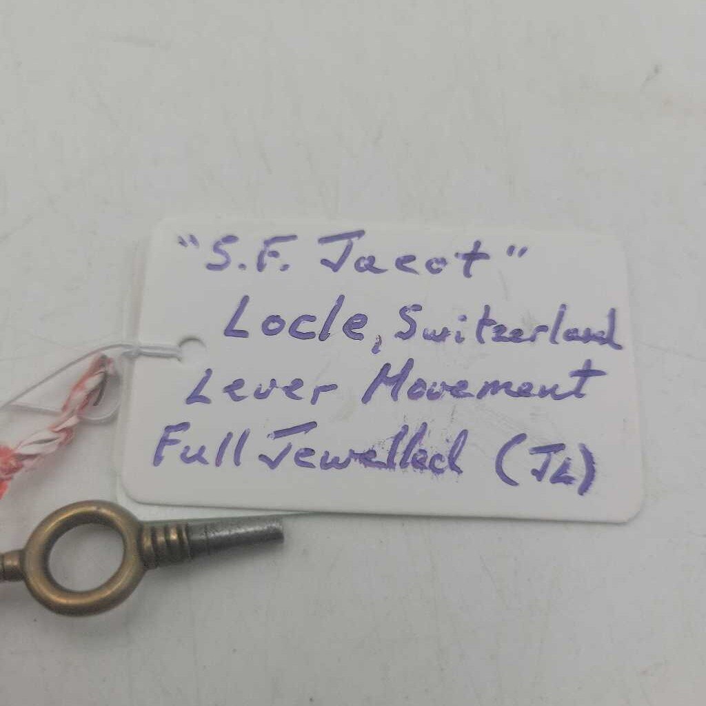 S.F. Jacot Full Silver Hunter Case Pocket Watch (JL)