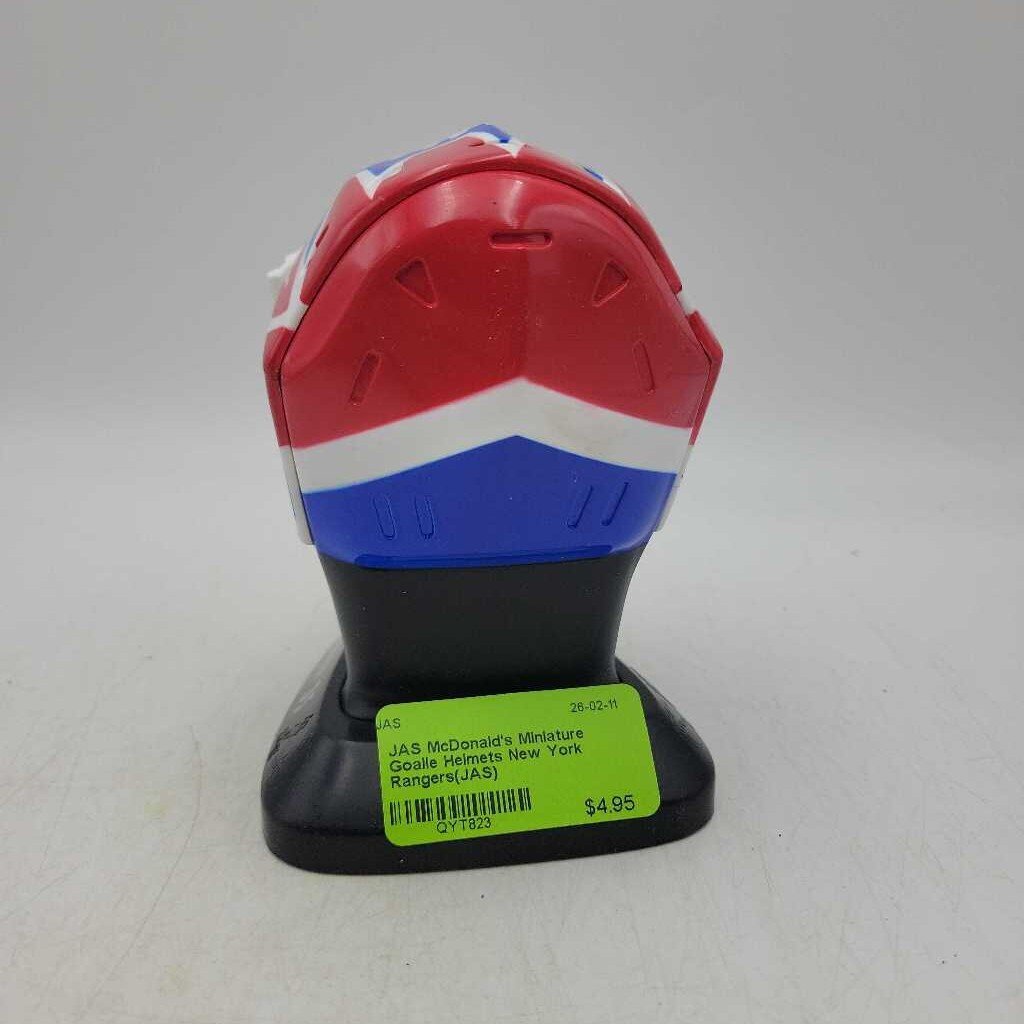 McDonald's Miniature Goalie Helmets New York Rangers Richter (JAS)