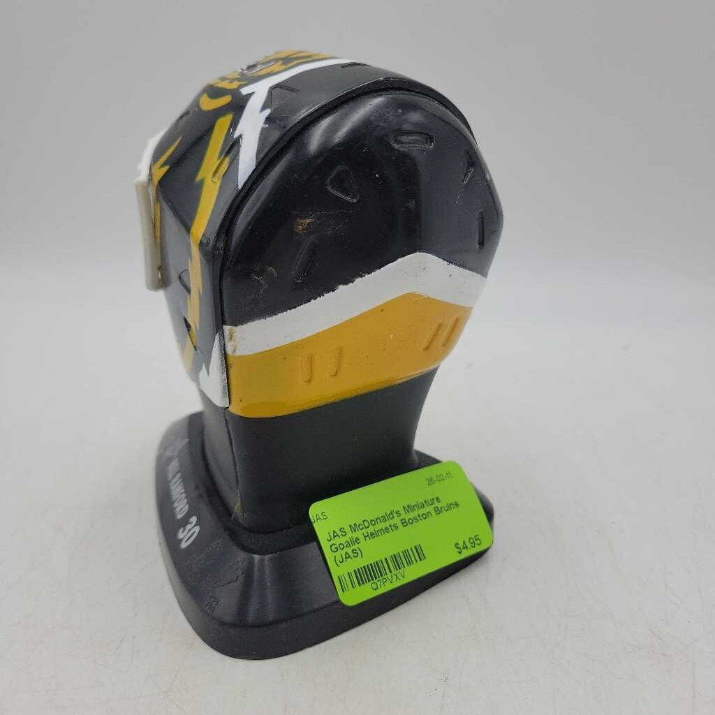 McDonald's Miniature Goalie Helmets Boston Bruins Ranford (JAS)