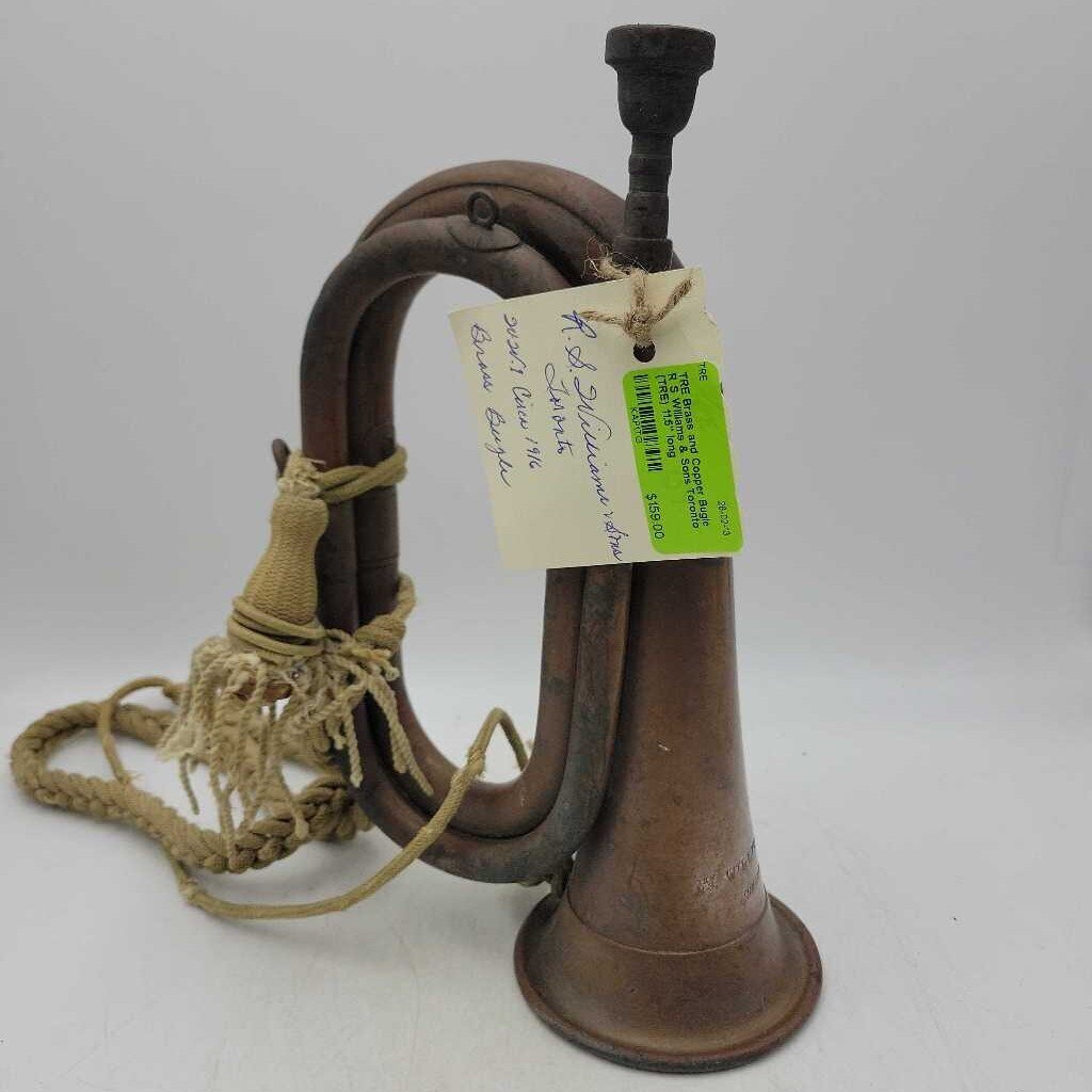 Brass and Copper Bugle R S Williams & Sons Toronto (TRE)