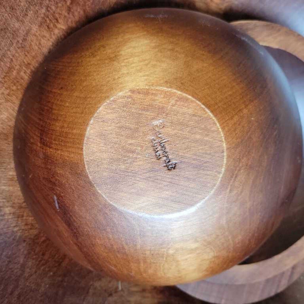 Baribrocraft Maple Salad Bowl w/ Stand & 3 Small Bowls (DER)