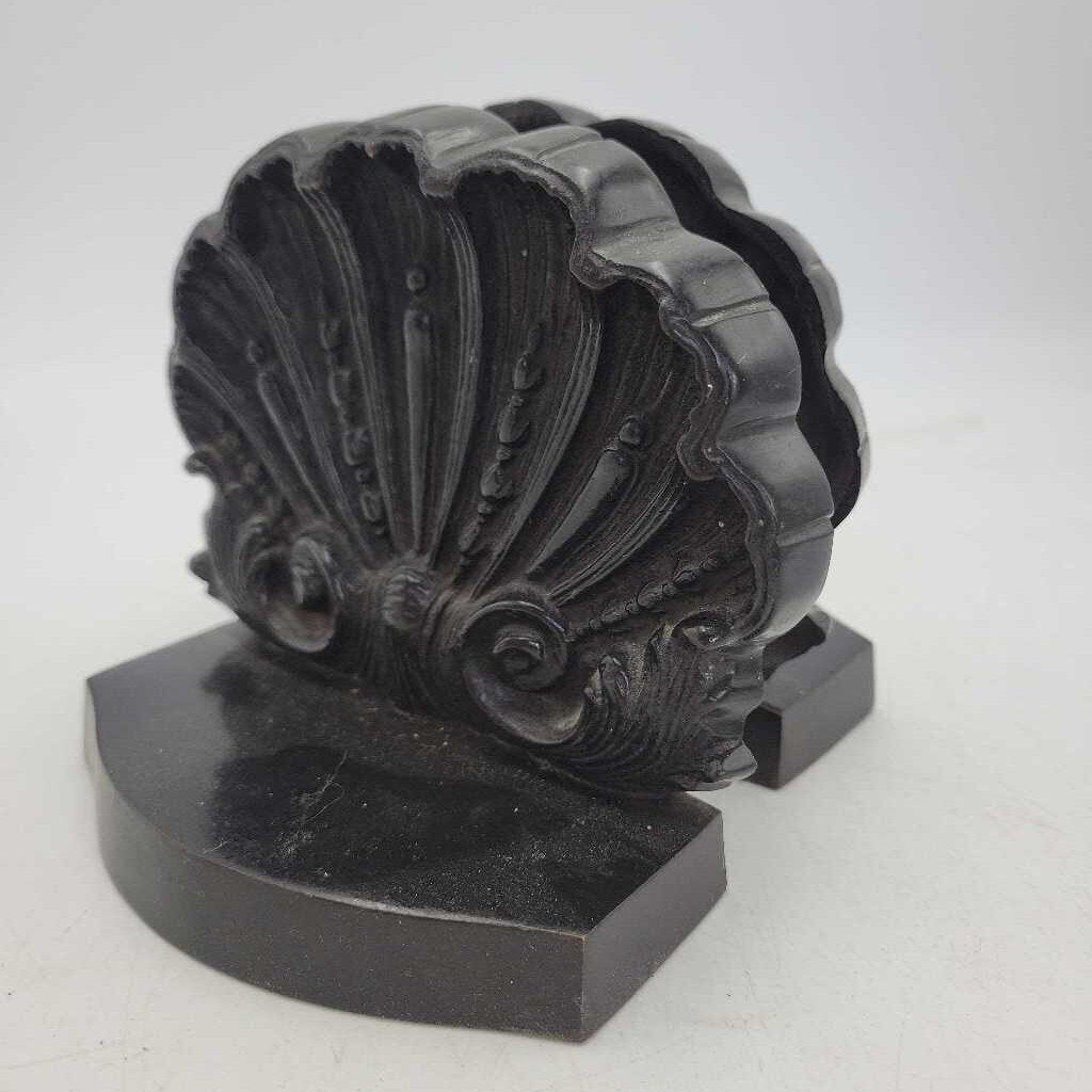 Pair 1990s Scalloped Shell Bookends (CM1028)