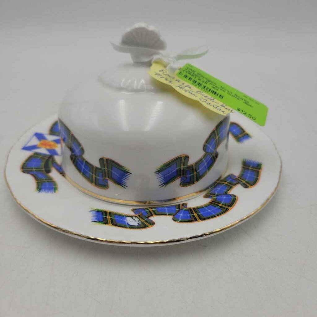 Paragon "Nova Scotia Tartan " Covered butter dish (TRE)
