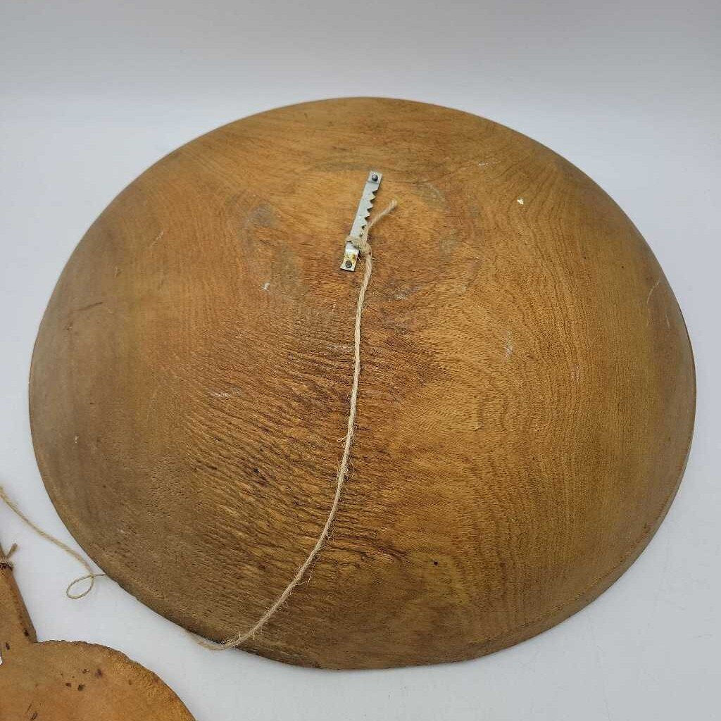 Antique Wooden Dough Bowl & Fitted Paddle Ladle (RV)