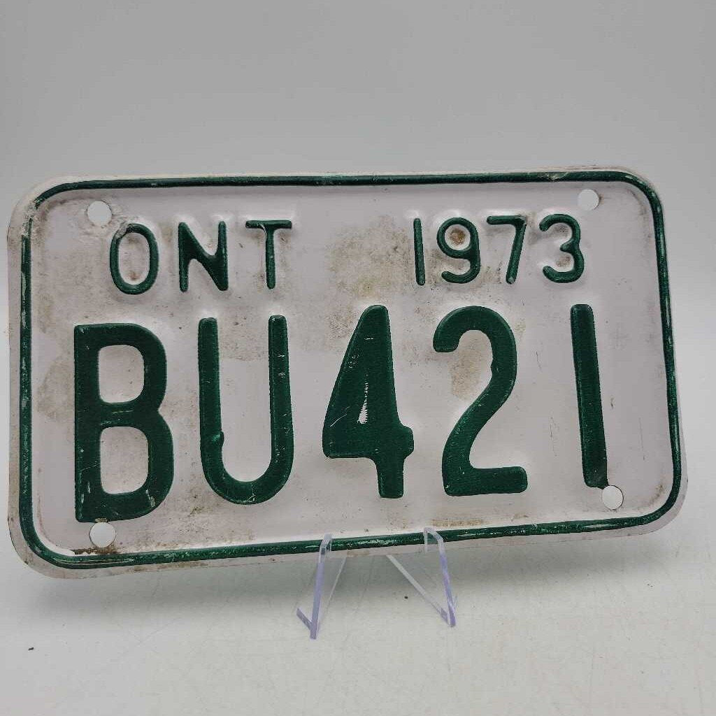 1973 Motorcycle license plate (DR)
