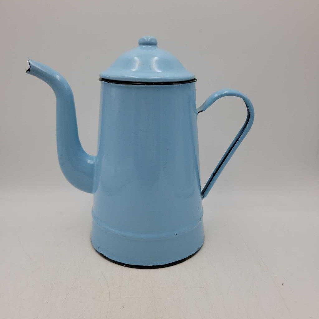 Vintage Goldfish Brand Enamel Coffee Pot (AND)