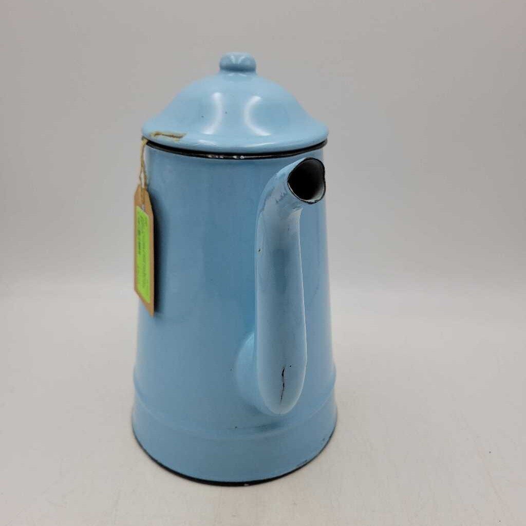 Vintage Goldfish Brand Enamel Coffee Pot (AND)