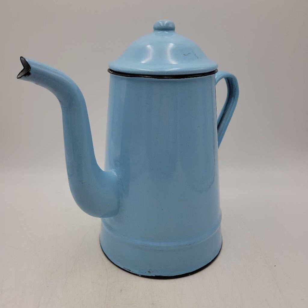 Vintage Goldfish Brand Enamel Coffee Pot (AND)