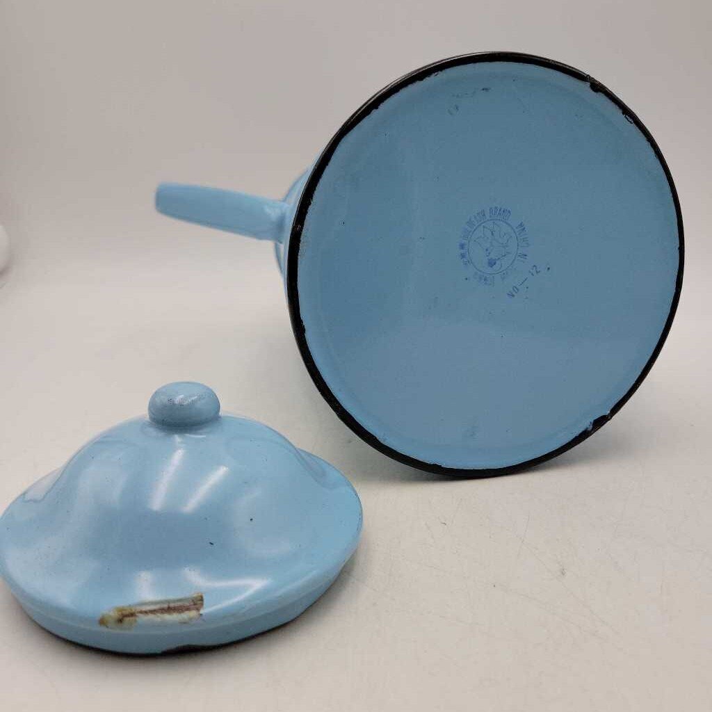 Vintage Goldfish Brand Enamel Coffee Pot (AND)