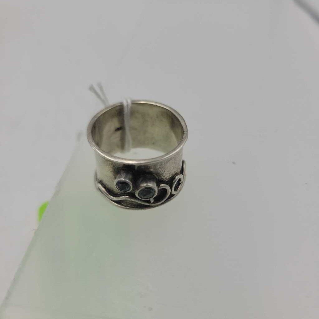 Sterling Topaz Wide Ring - #13970 (VT)