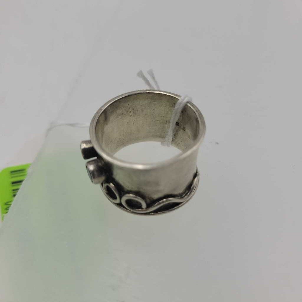 Sterling Topaz Wide Ring - #13970 (VT)