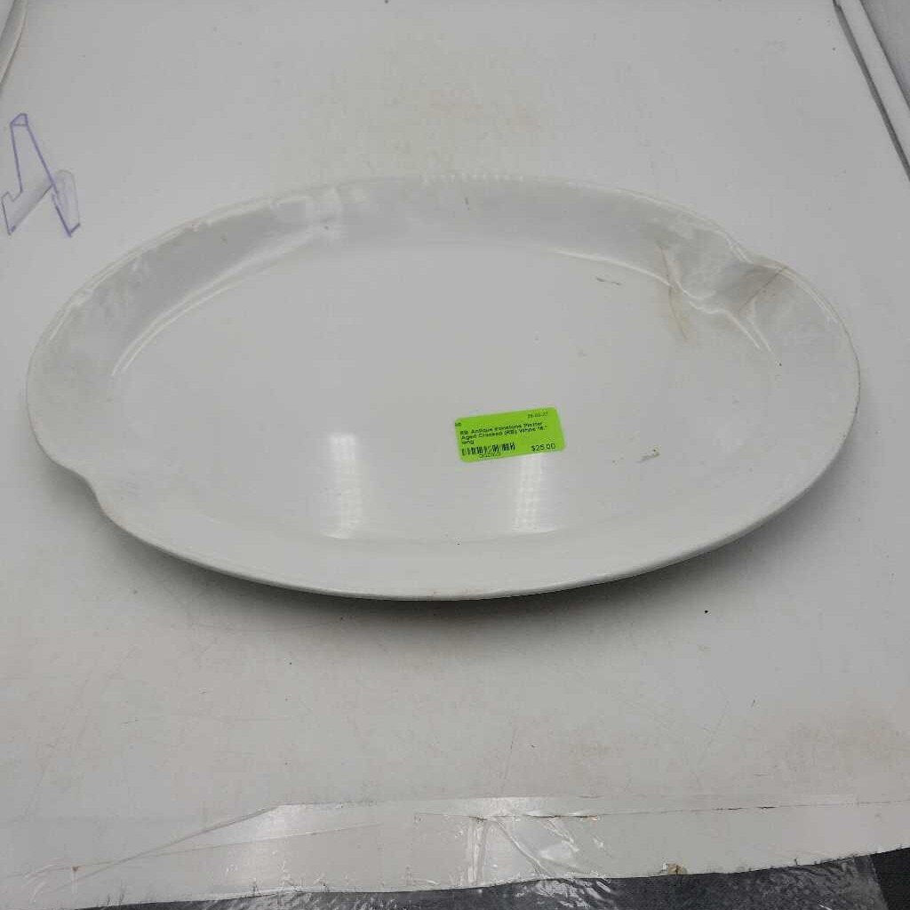Antique Ironstone Platter Aged Cracked (RB)