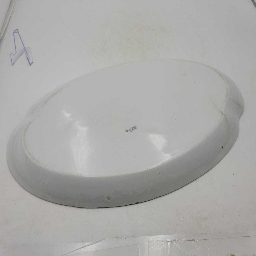 Antique Ironstone Platter Aged Cracked (RB)