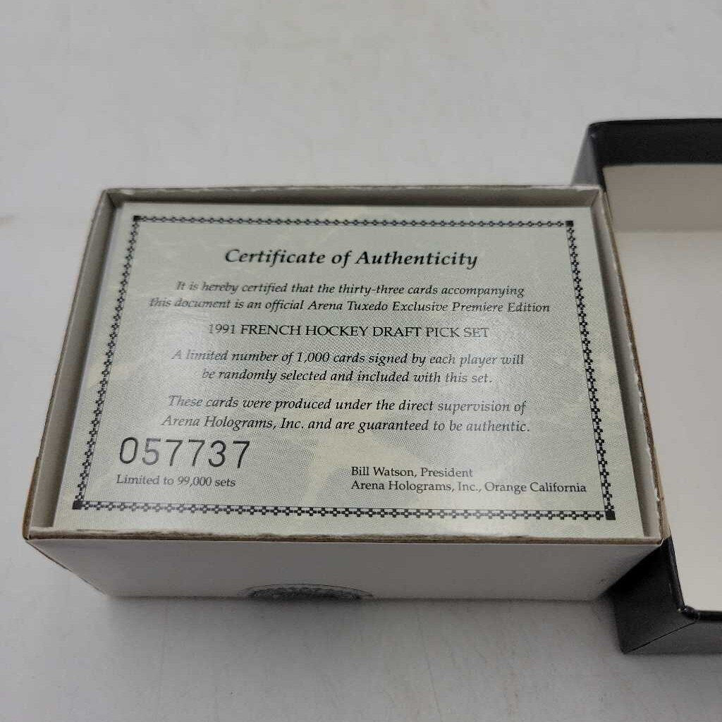 Hockey Card Set 1991 Arena French Hockey draft pick set (JAS)