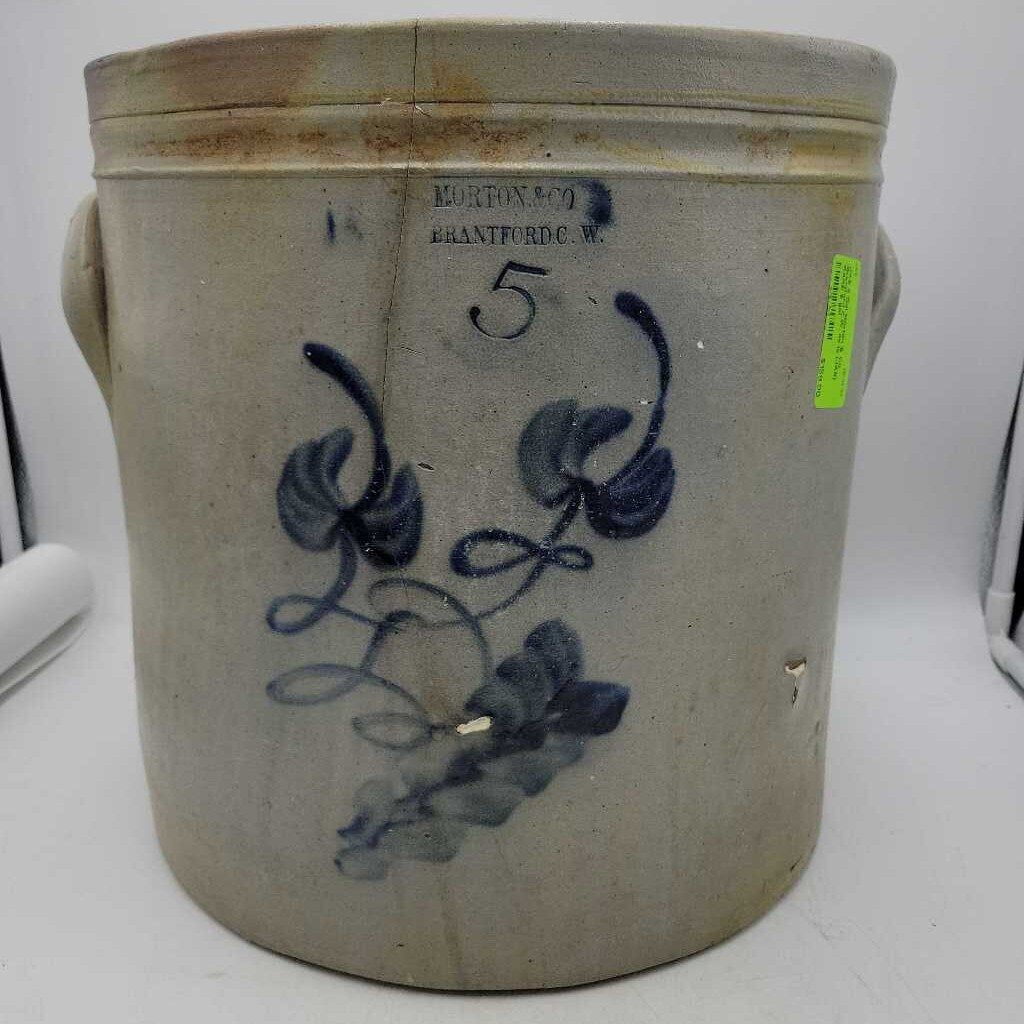 5 Gal Morton & Co. Brantford C.W. as is (JAS) RARE