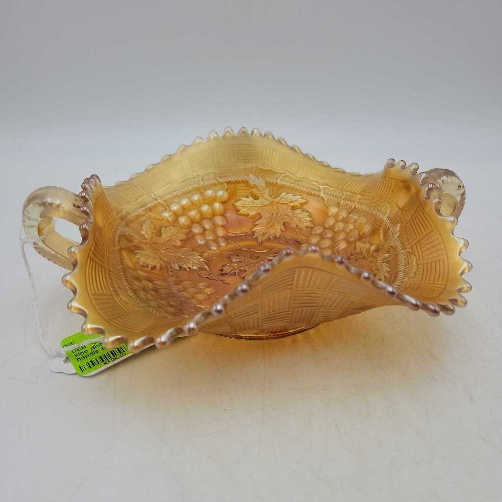 Carnival glass bowl Ivy vine dish (DEB)