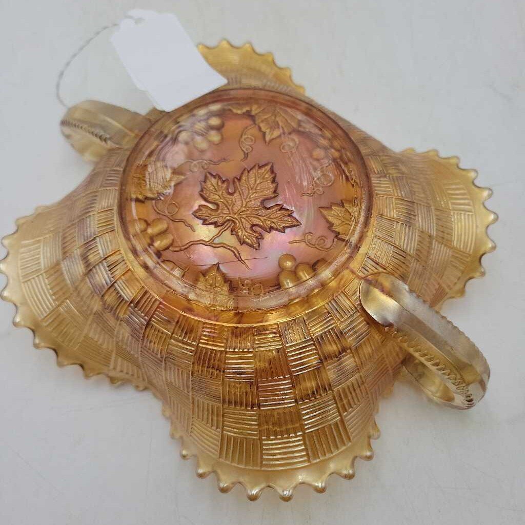 Carnival glass bowl Ivy vine dish (DEB)