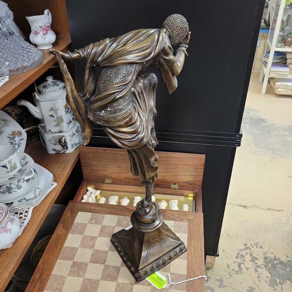 Art Deco Bronze Snake Dancer Statue sculpture (YVO) (603)