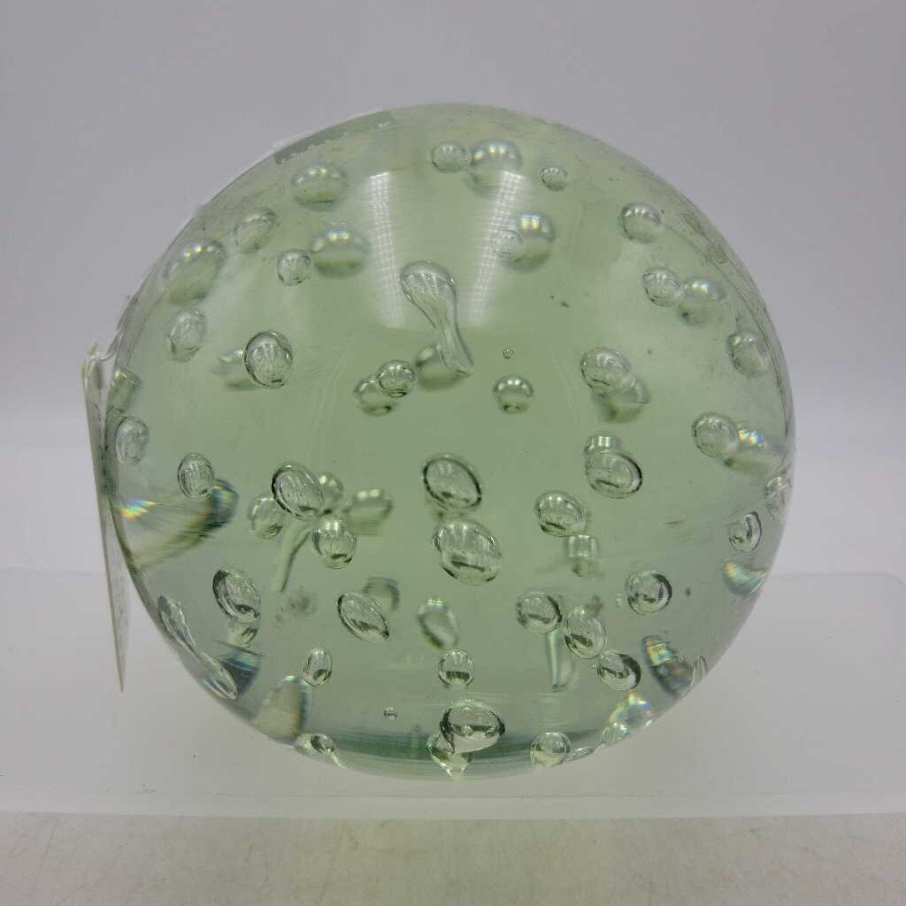 Large Bubble Glass Paperweight (JL)