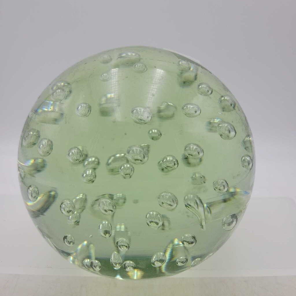 Large Bubble Glass Paperweight (JL)