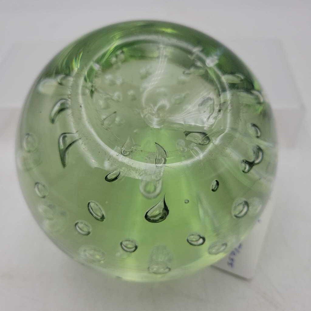Large Bubble Glass Paperweight (JL)