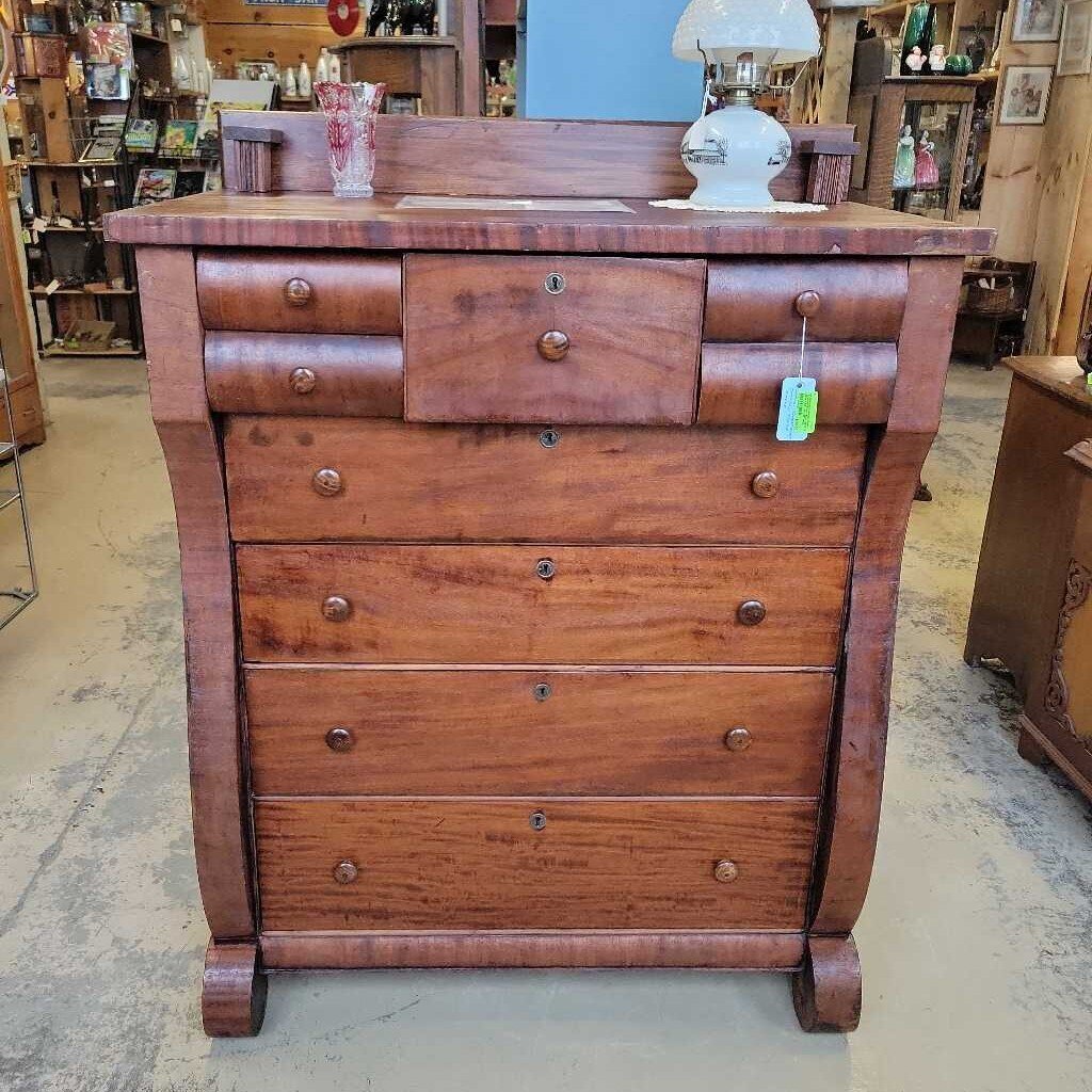 Mahogany Bonnet Chest American Empire Style (NS) 274