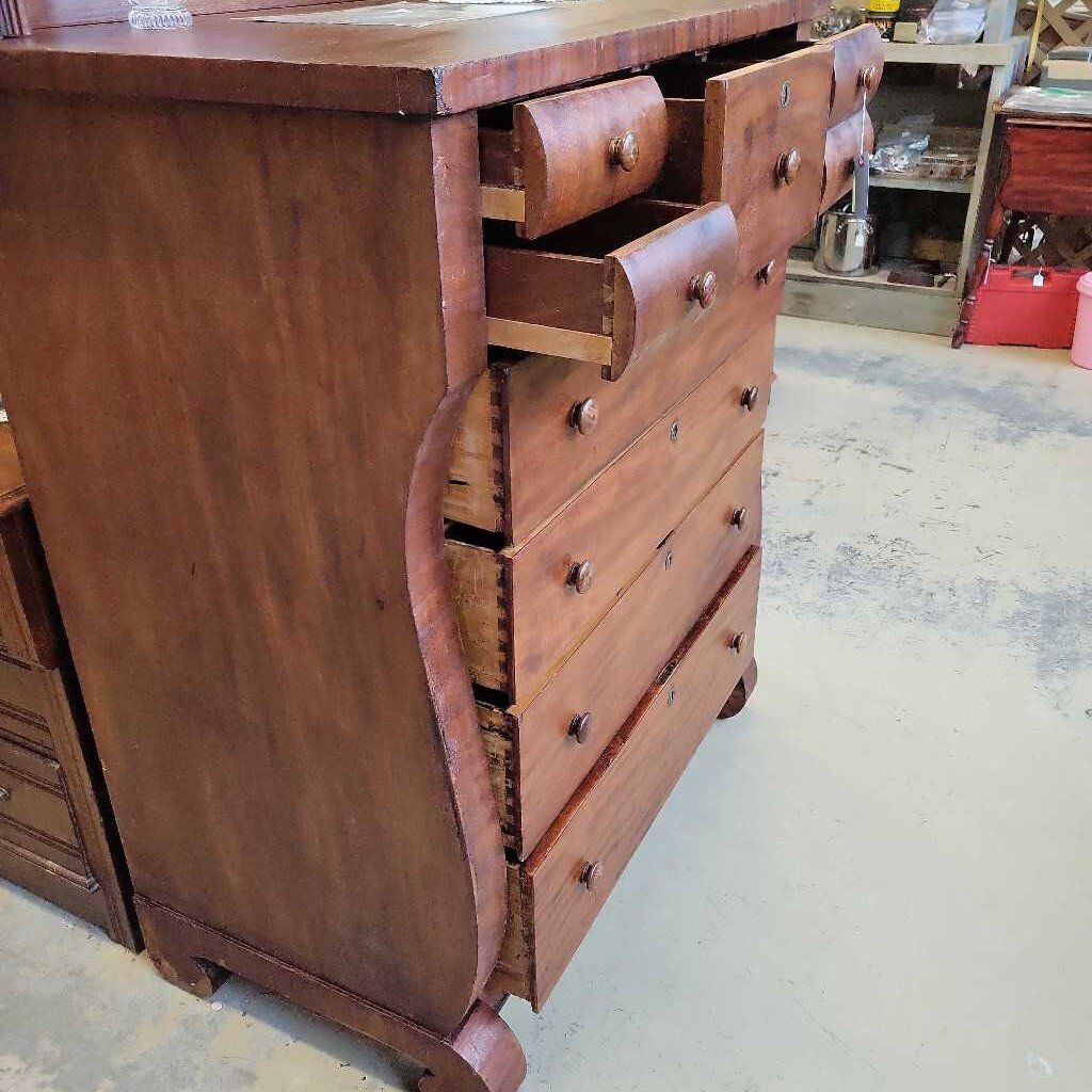 Mahogany Bonnet Chest American Empire Style (NS) 274