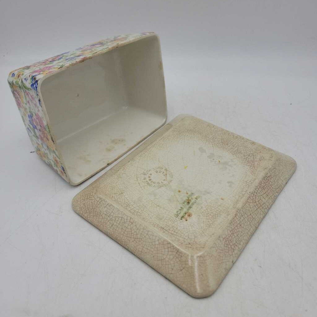 Lord Nelsonware, Chintz "Marigold" Cheese or Butter Dish with Lid #507
