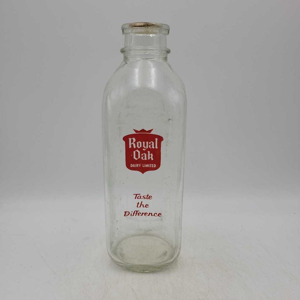 Royal Oak Dairy Quart Milk Bottle with cap (JAS)