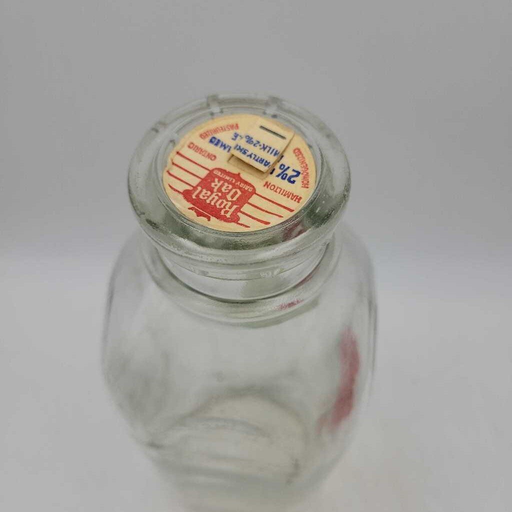 Royal Oak Dairy Quart Milk Bottle with cap (JAS)