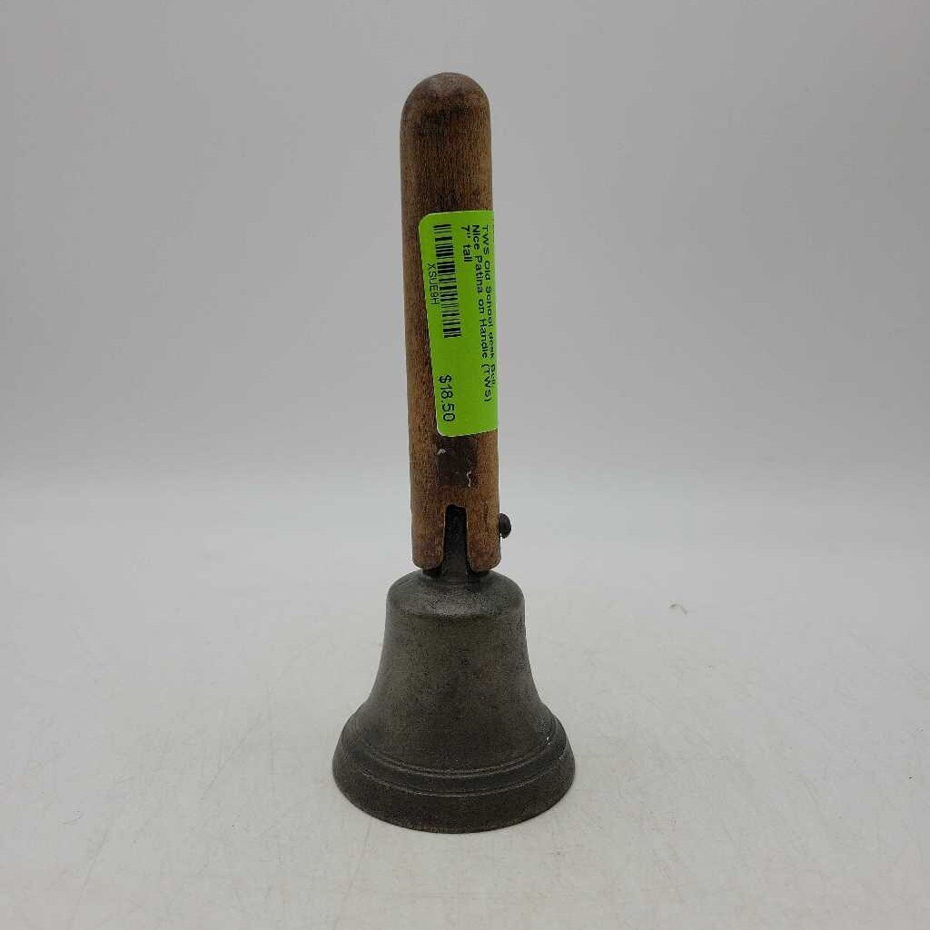 Old School desk Bell, Nice Patina on Handle (TWS)