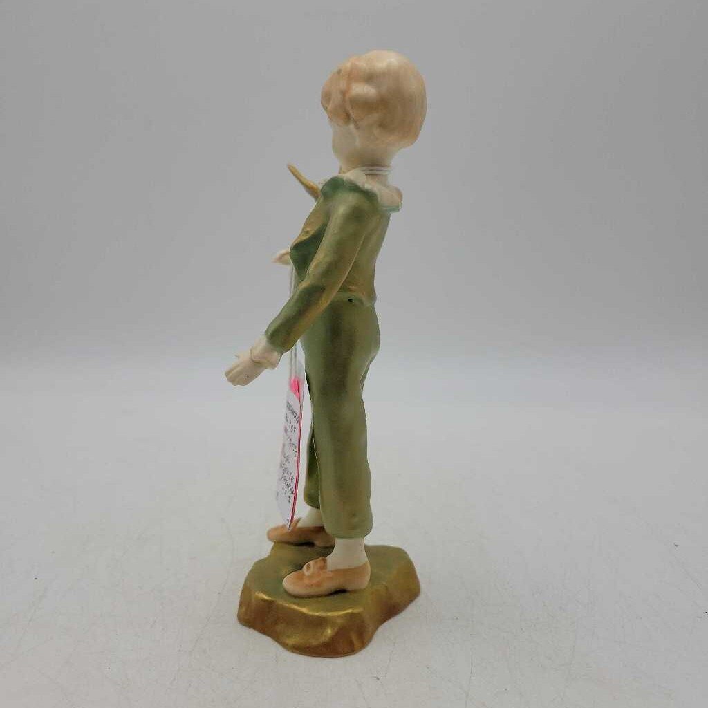 Royal Worcester Boy with bird Parakeet (KEN)