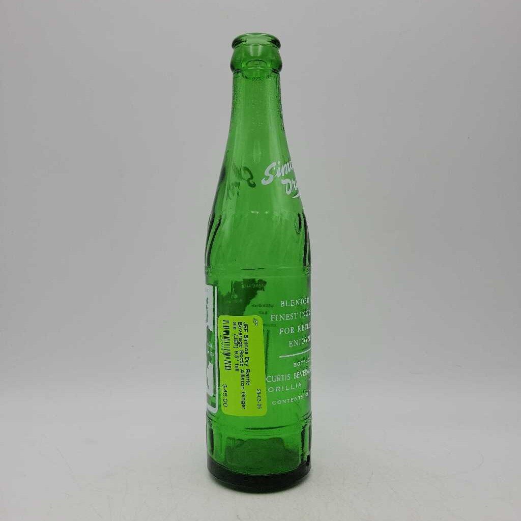 Simcoe Dry Barrie Beverage Bottle Alliston Ginger ale (JEF)