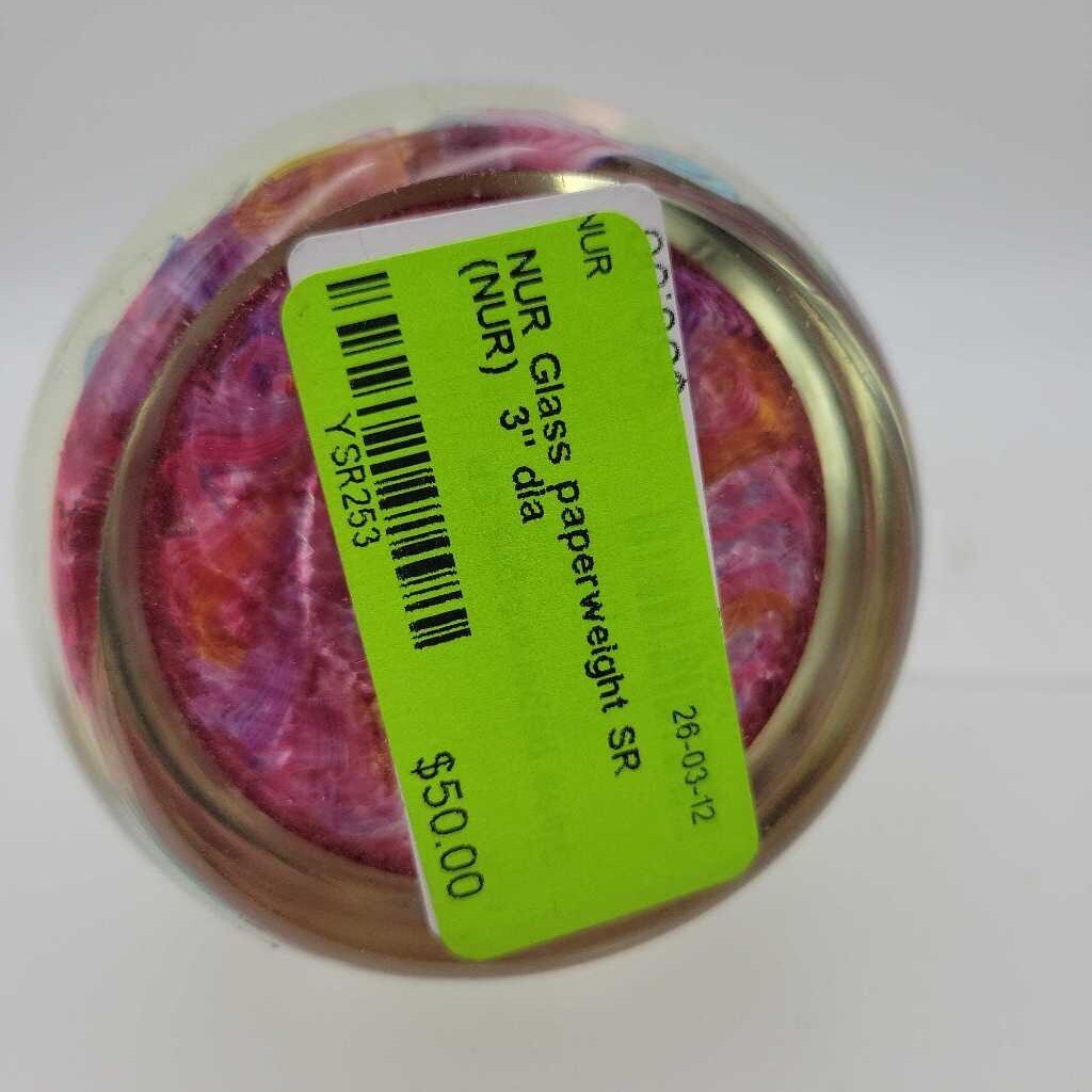 Glass paperweight SR (NUR)