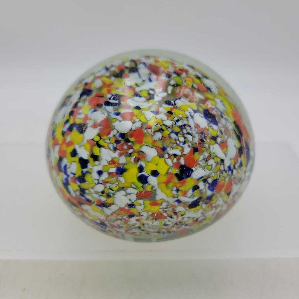 Vintage Glass paperweight SR