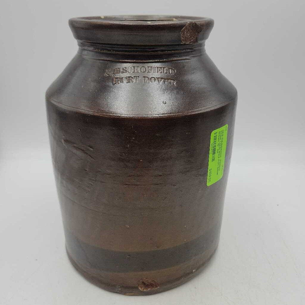 N.B.Schofield Pottery Crock (JAS) Rare Port Dover