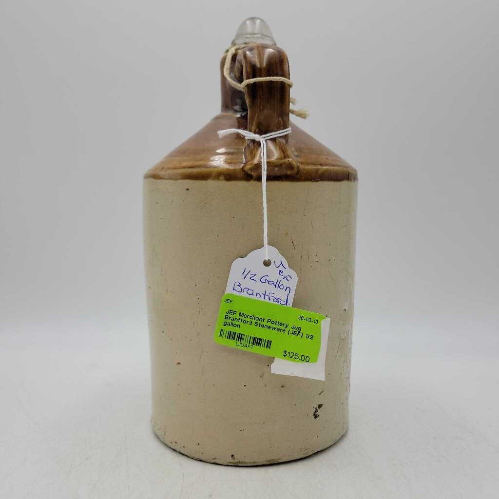Merchant Pottery Jug Brantford Stoneware (JEF)