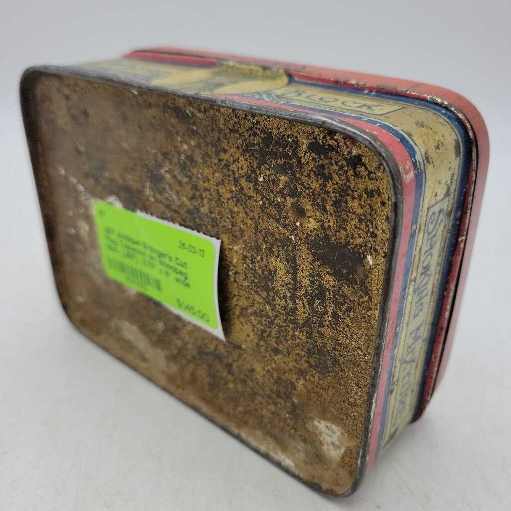 Antique Erzinger's Cut Plug Tobacco tin Winnipeg Man. (JEF)