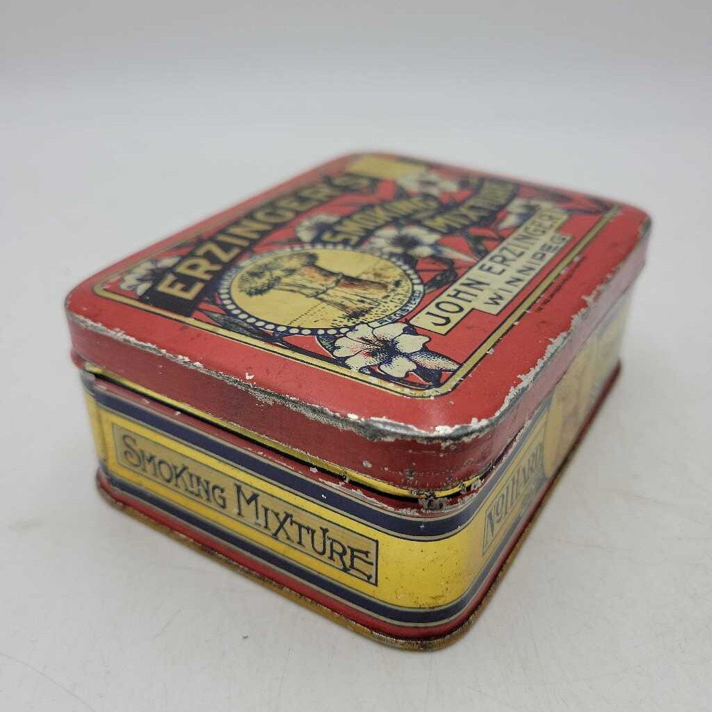 Antique Erzinger's Cut Plug Tobacco tin Winnipeg Man. (JEF)