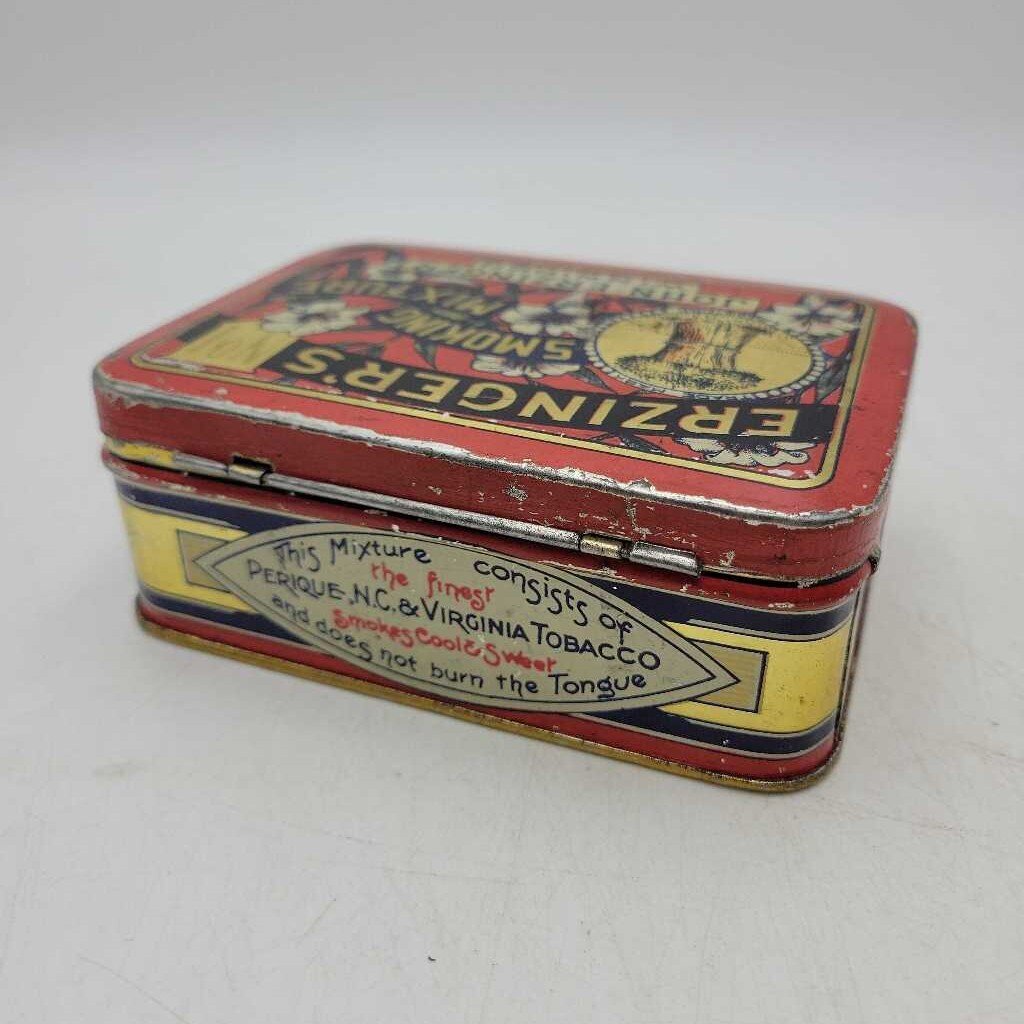 Antique Erzinger's Cut Plug Tobacco tin Winnipeg Man. (JEF)