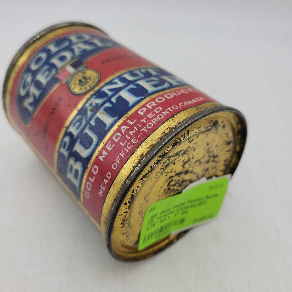Gold Medal Peanut Butter Tin Toronto Canada(JEF)