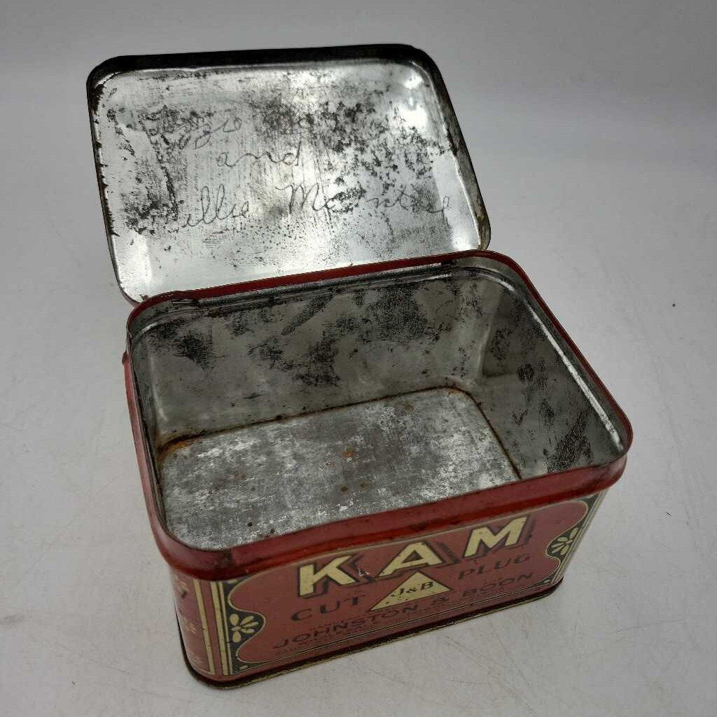 Kam Cut Plug tobacco Tin Johnson and Boon (JEF)