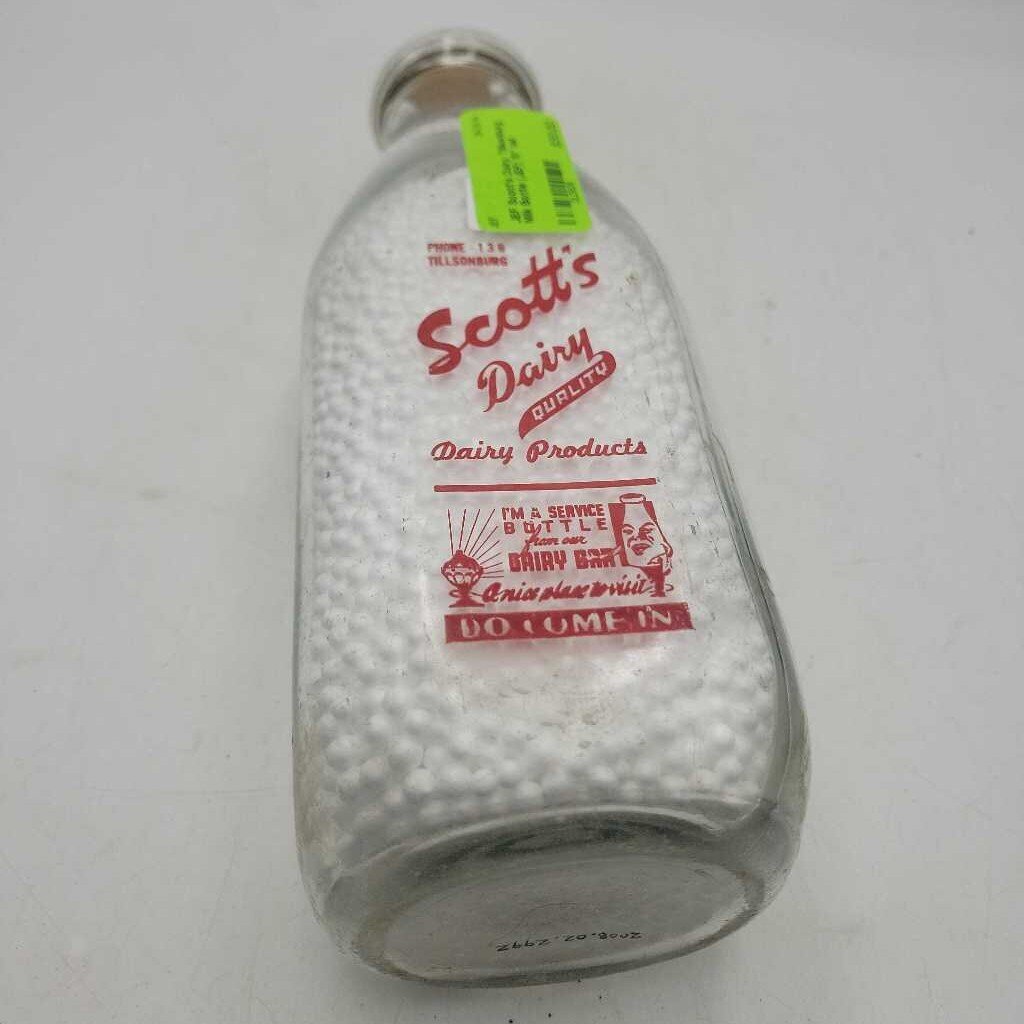 Scott's Dairy Tillsonburg Milk Bottle (JEF)