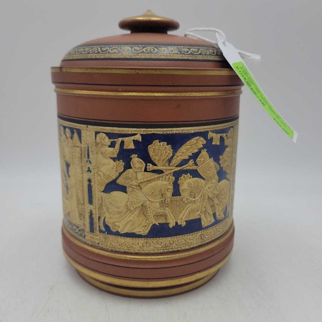 Victorian Terracotta Tobacco Jar 1870-1890 (LOR)